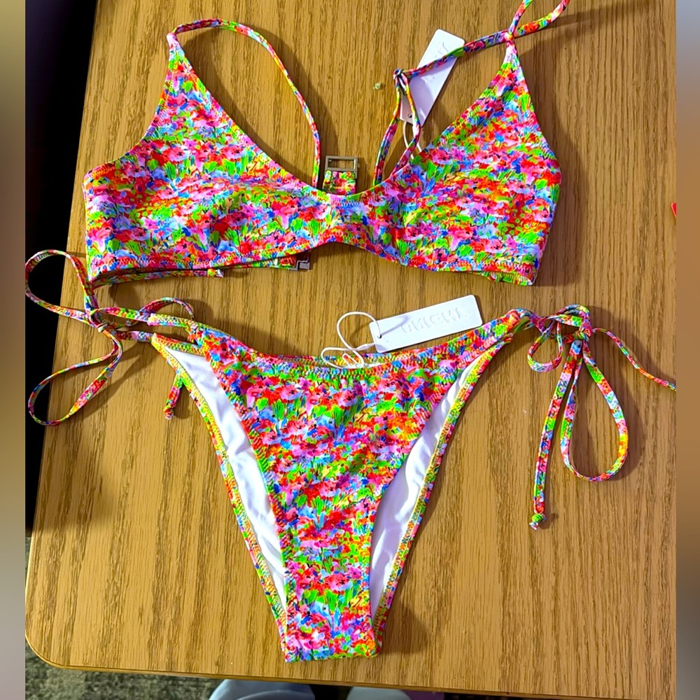 Bright Swimwear colorful bikini (top and bottom)